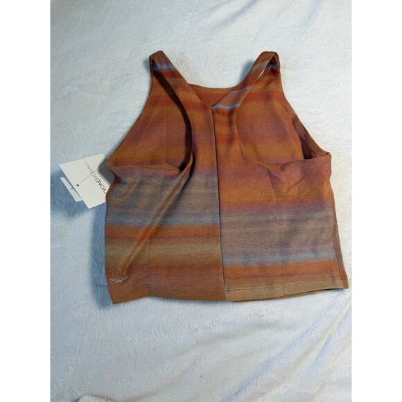 Beyond Yoga Tank Crop Top Shelf Bra Sunset Refocus Softmark Sunset Medium NWT - Picture 6 of 8